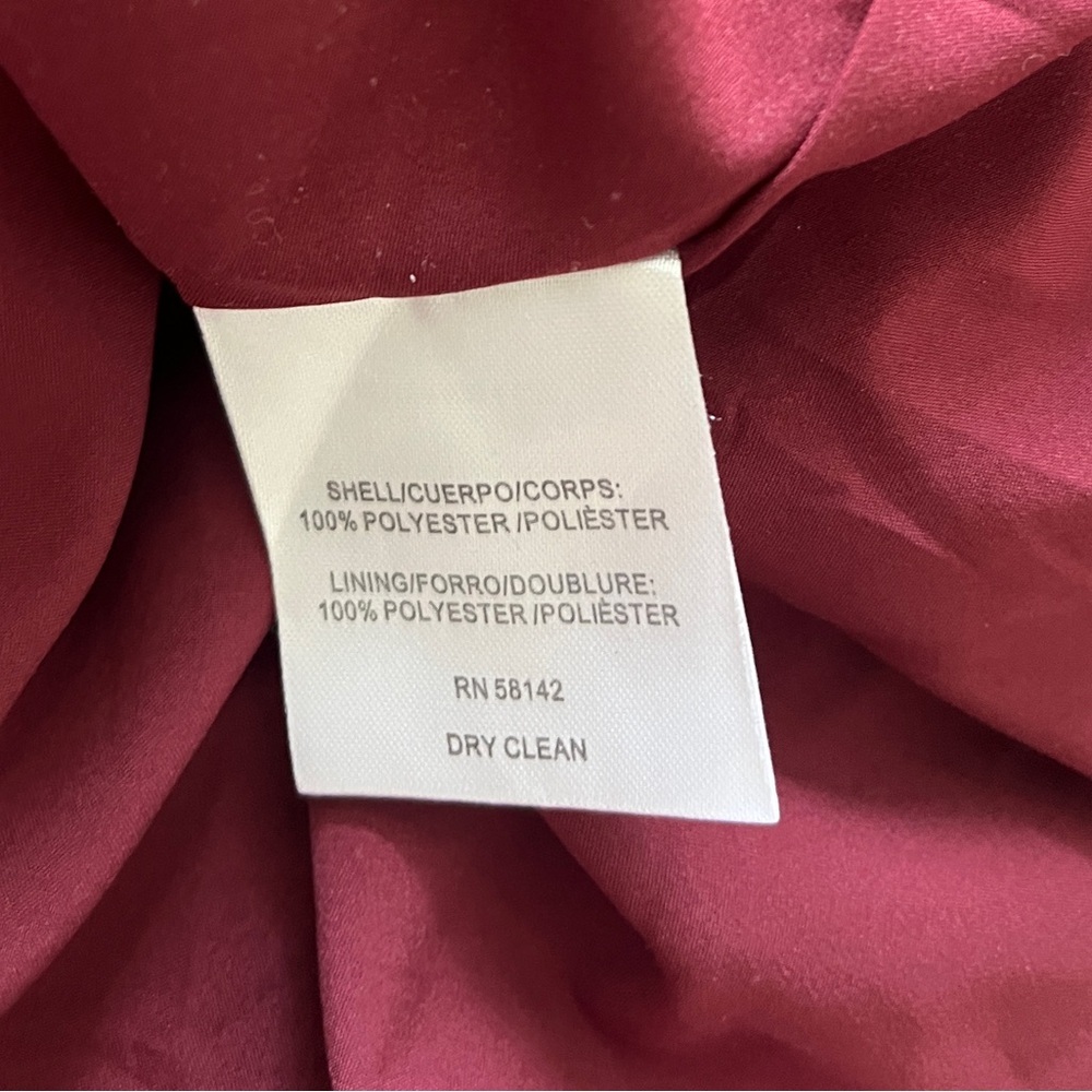 GAL MEETS GLAM COLLECTION Liza Print Charmeuse Midi Dress In Wine Prini Size 2 - Picture 8 of 11